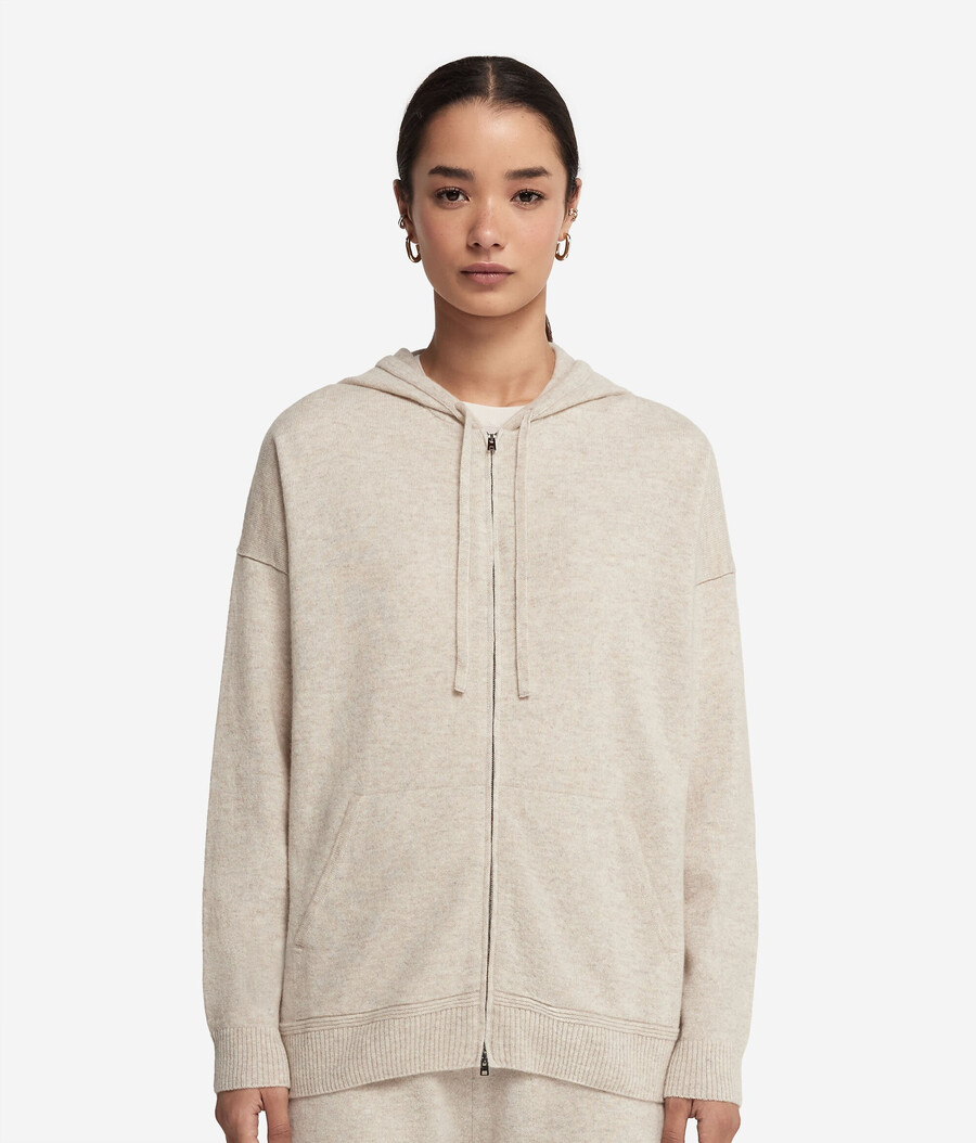 kapuzenpullover aus ultraweichem kaschmir