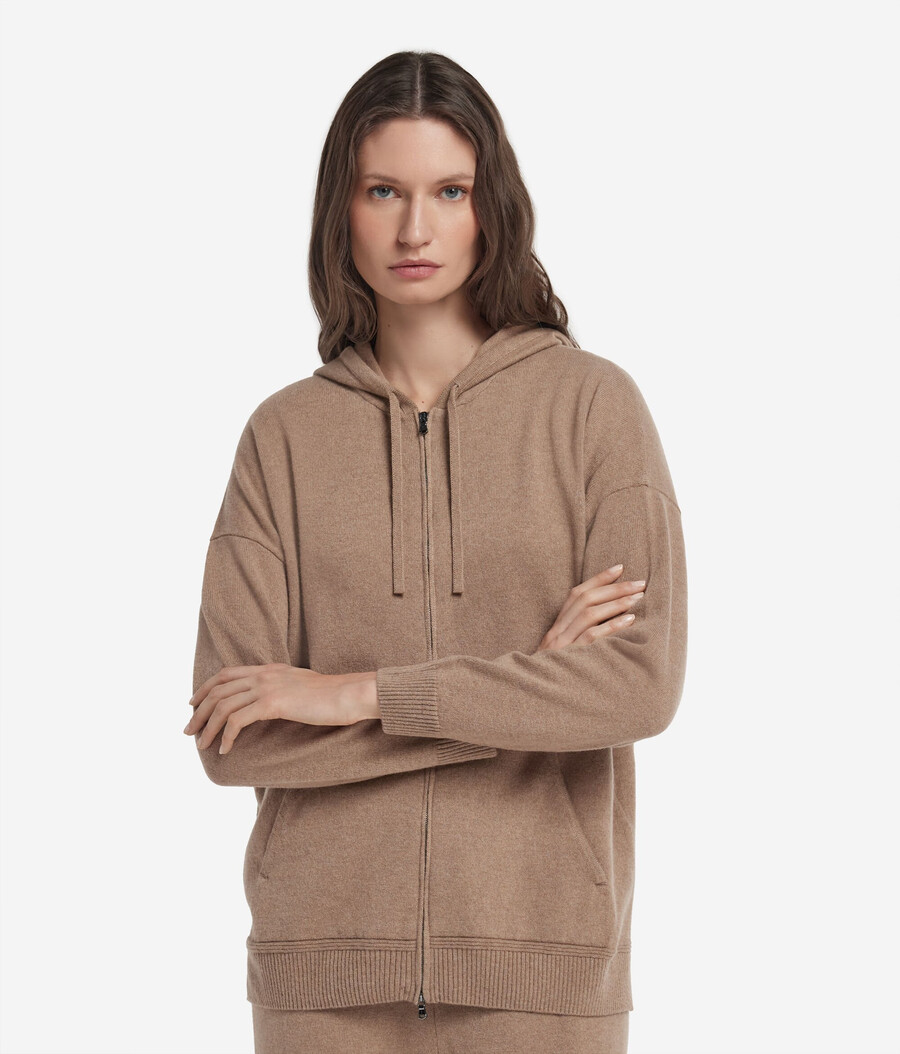kapuzenpullover aus ultraweichem kaschmir