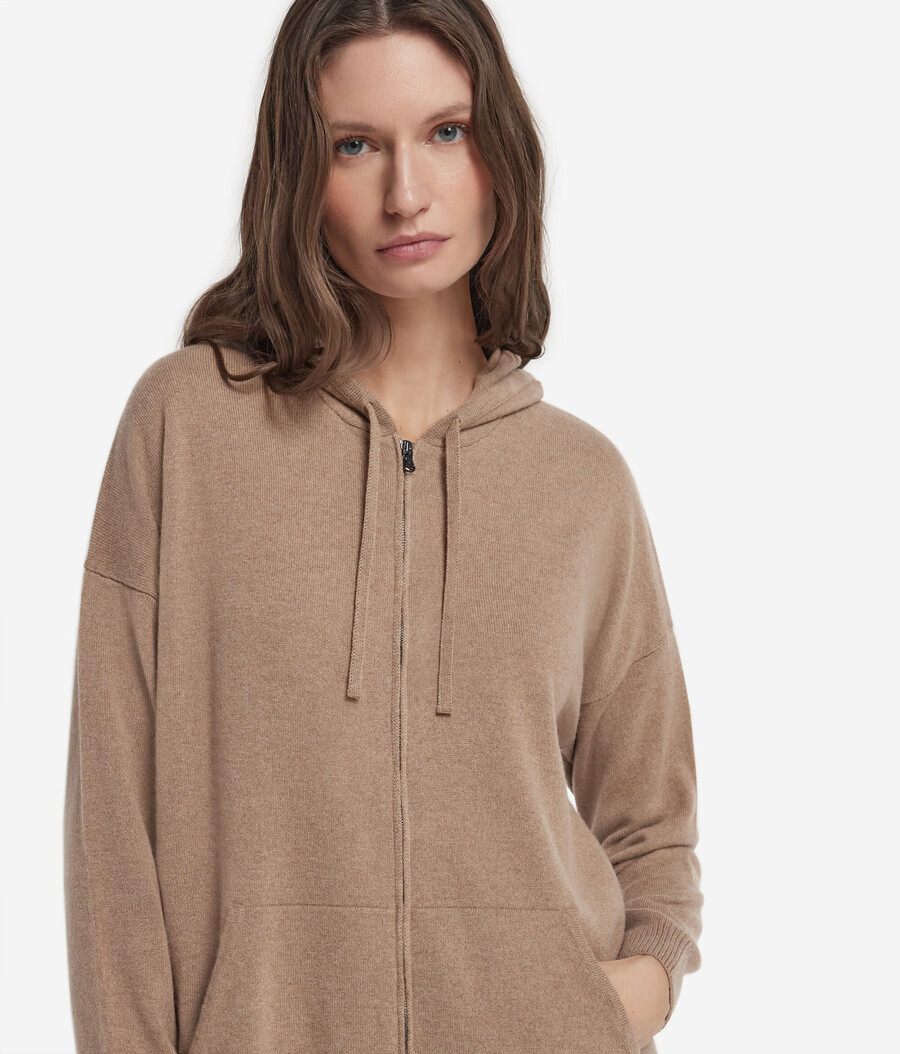 kapuzenpullover aus ultraweichem kaschmir