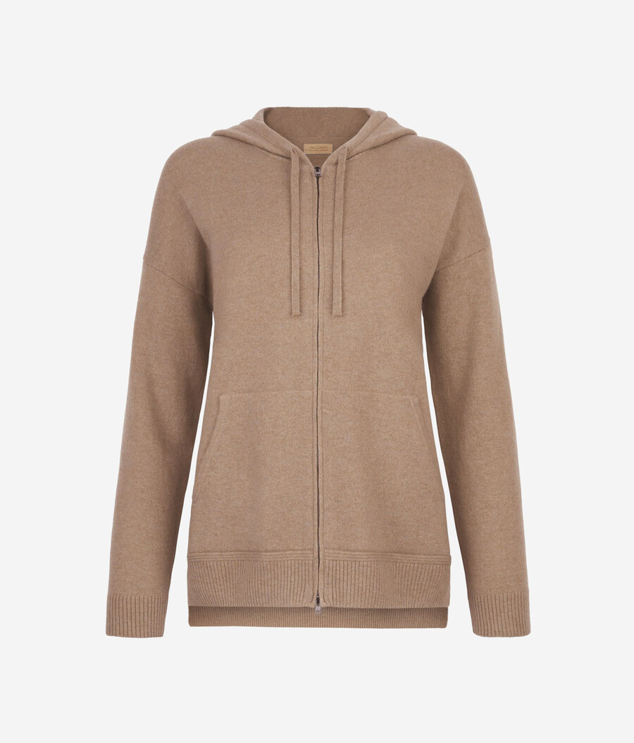kapuzenpullover aus ultraweichem kaschmir