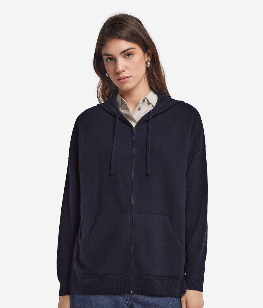 kapuzenpullover aus ultraweichem kaschmir