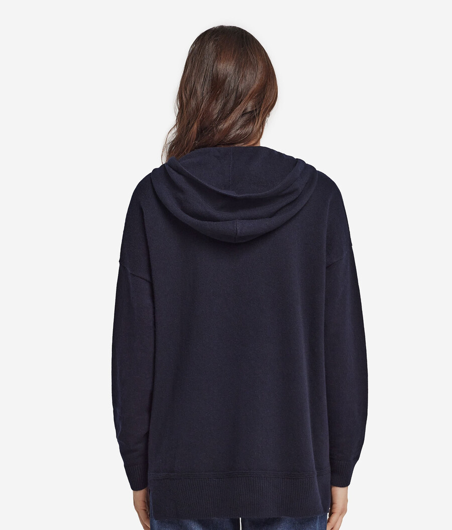 kapuzenpullover aus ultraweichem kaschmir