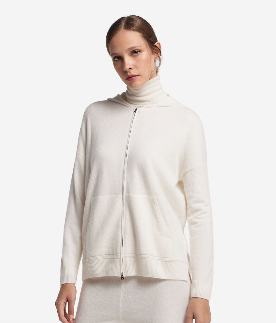 kapuzenpullover aus ultraweichem kaschmir