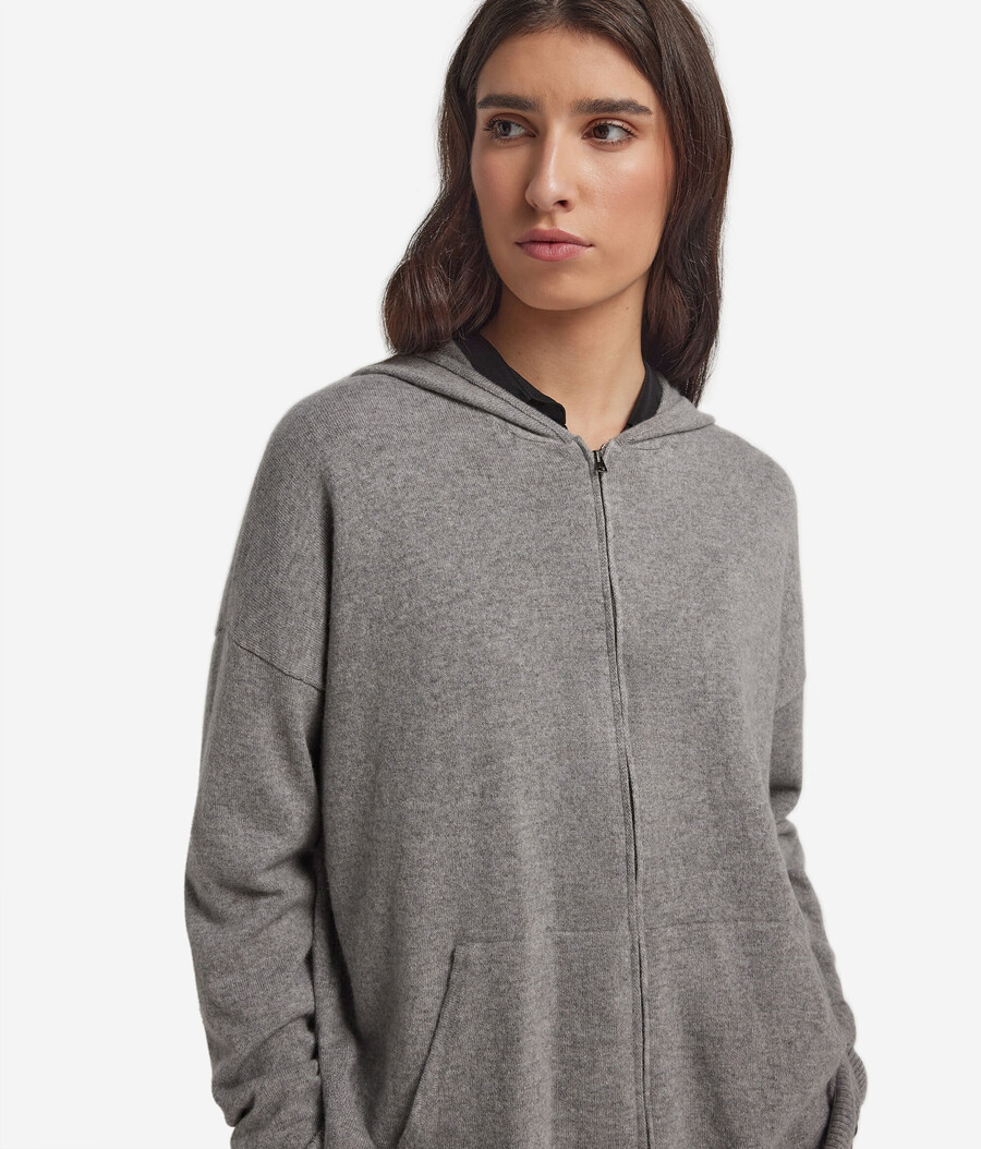 kapuzenpullover aus ultraweichem kaschmir