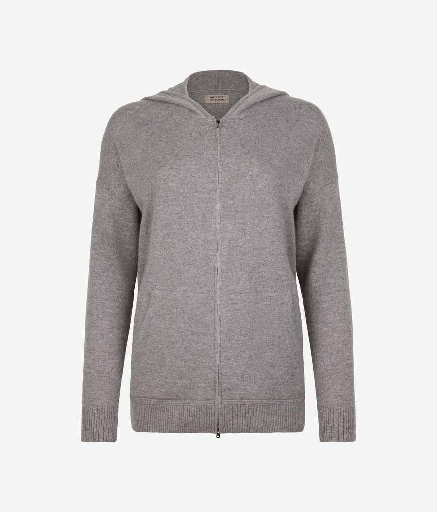 kapuzenpullover aus ultraweichem kaschmir