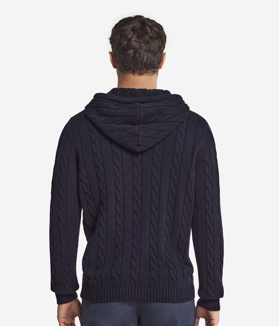 zopfstrick-sweatshirt aus ultraweichem kaschmir