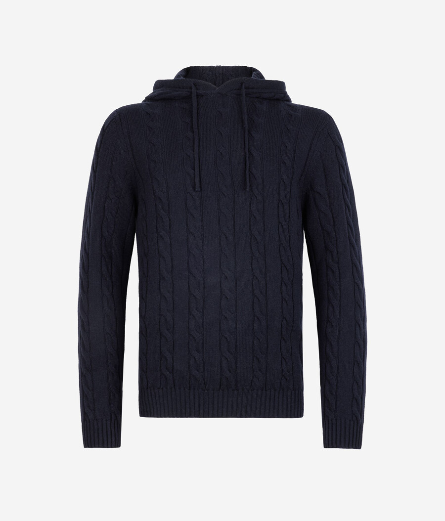 zopfstrick-sweatshirt aus ultraweichem kaschmir