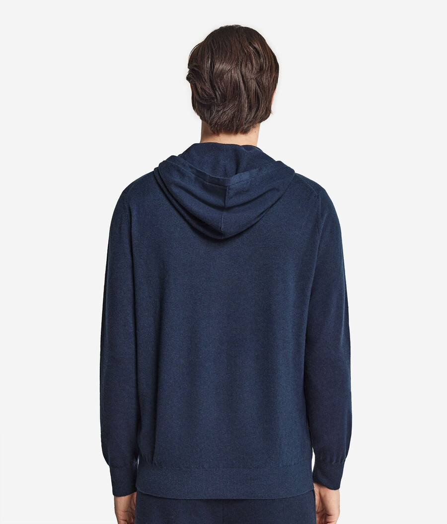ultraweiches kaschmir-sweatshirt mit durchgehendem reißverschluss