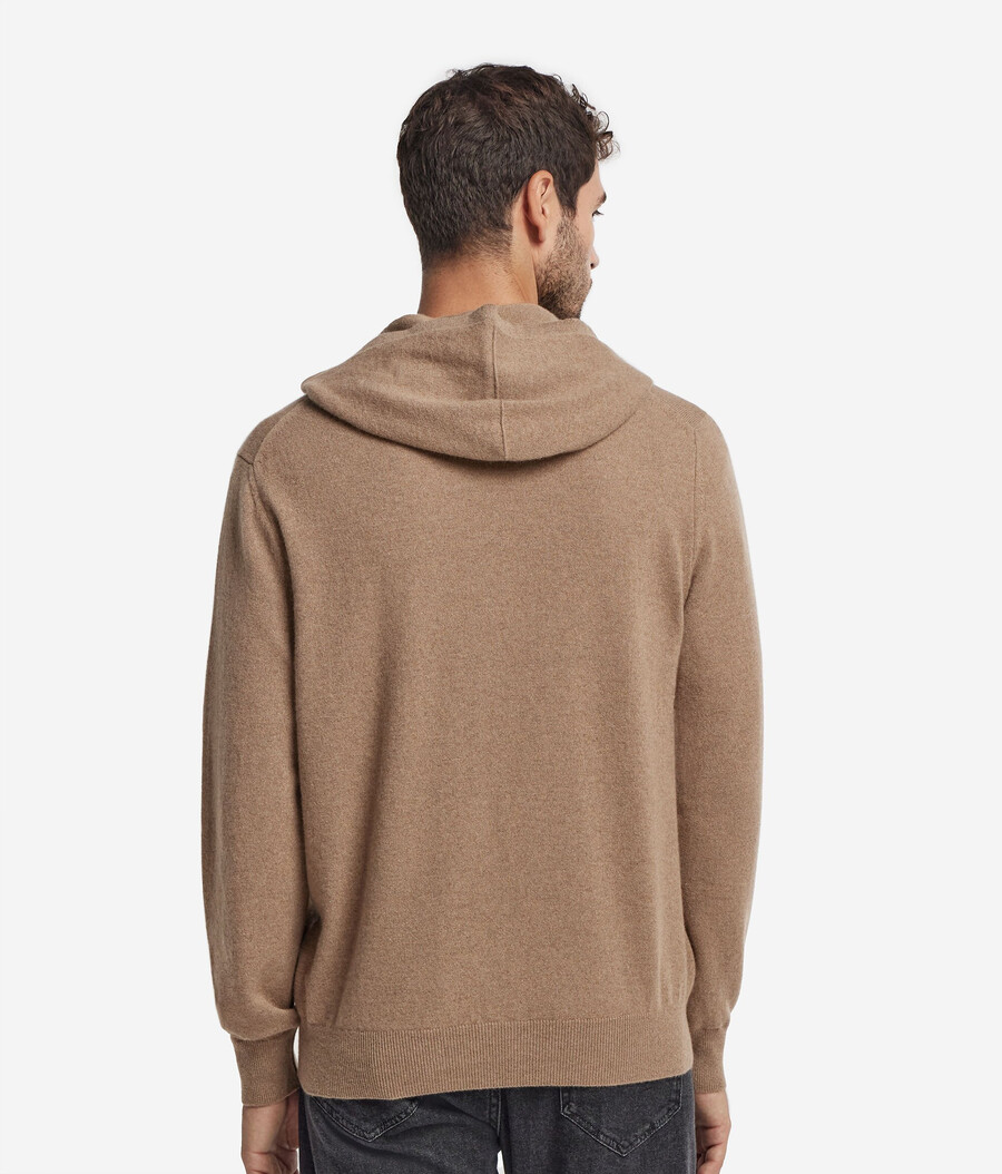ultraweiches kaschmir-sweatshirt mit durchgehendem reißverschluss