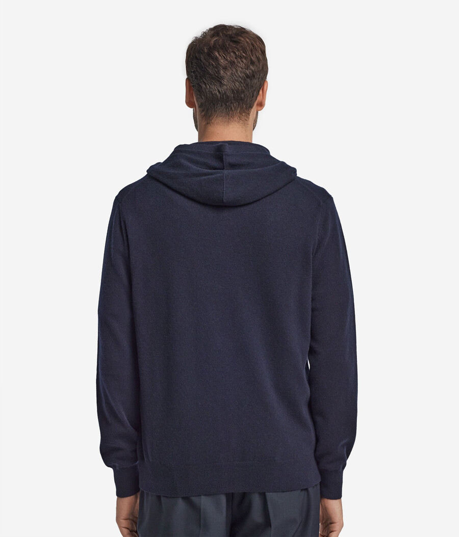 ultraweiches kaschmir-sweatshirt mit durchgehendem reißverschluss