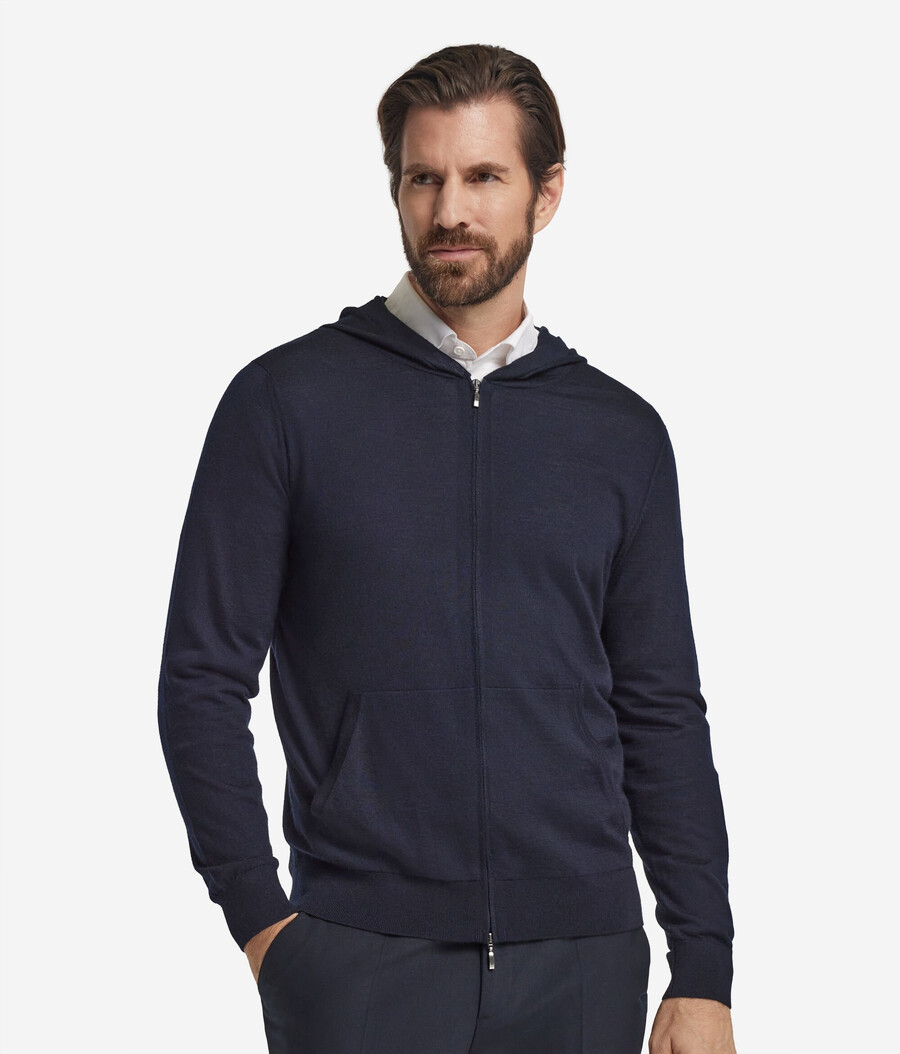 kapuzenpullover aus ultrafeinem kaschmir