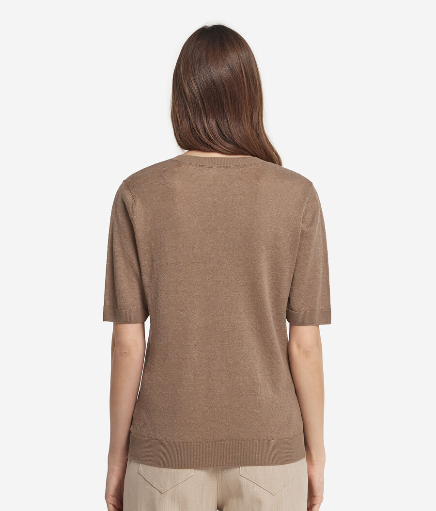 v-ausschnitt-t-shirt aus leinen und baumwolle