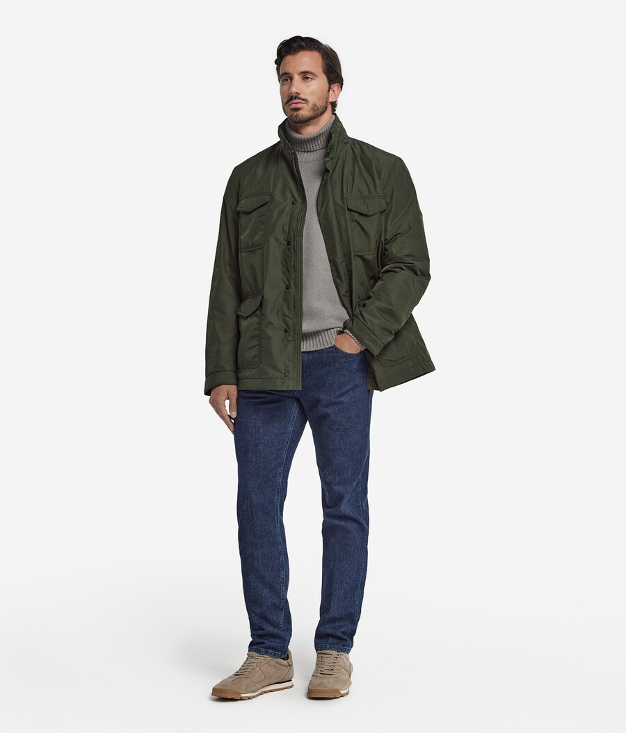 safarijacke aus kaschmir-funktionsgewebe