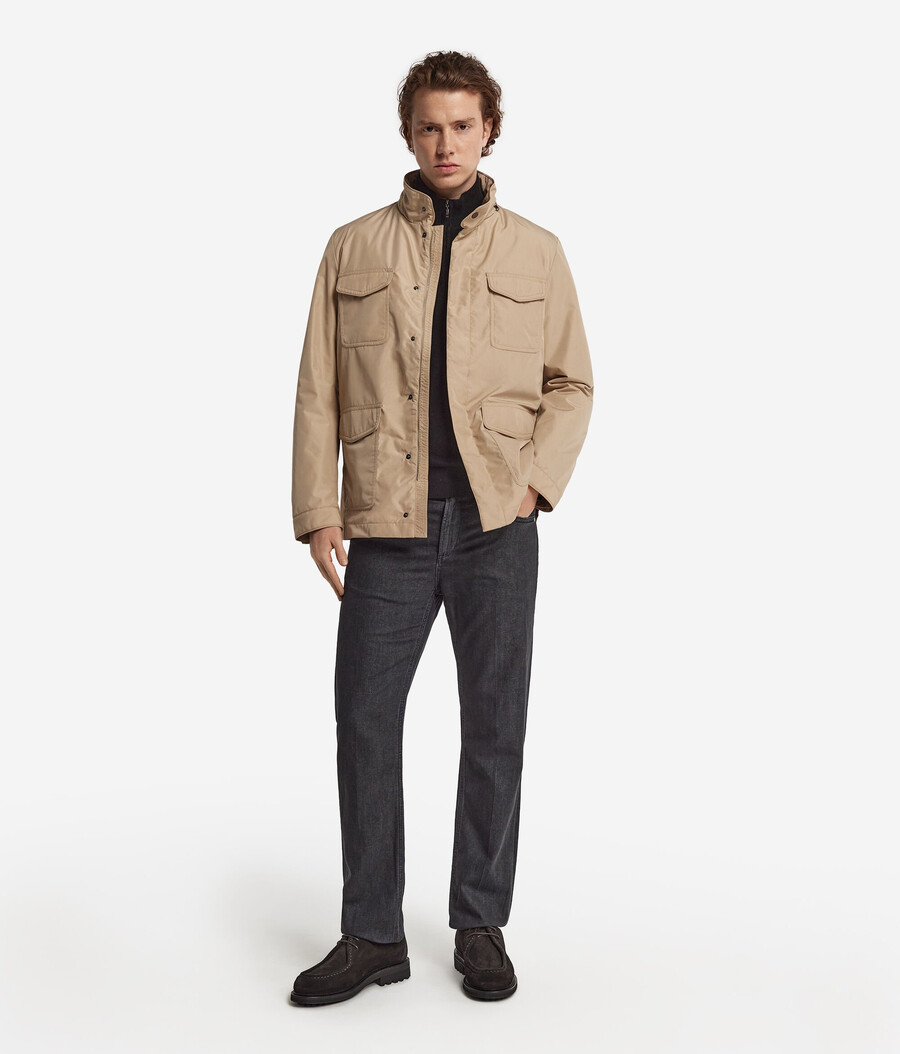 safarijacke aus kaschmir-funktionsgewebe