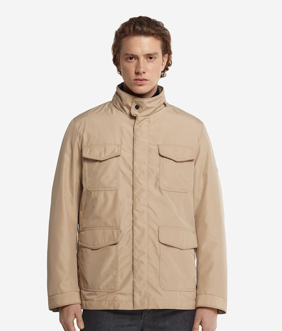 safarijacke aus kaschmir-funktionsgewebe