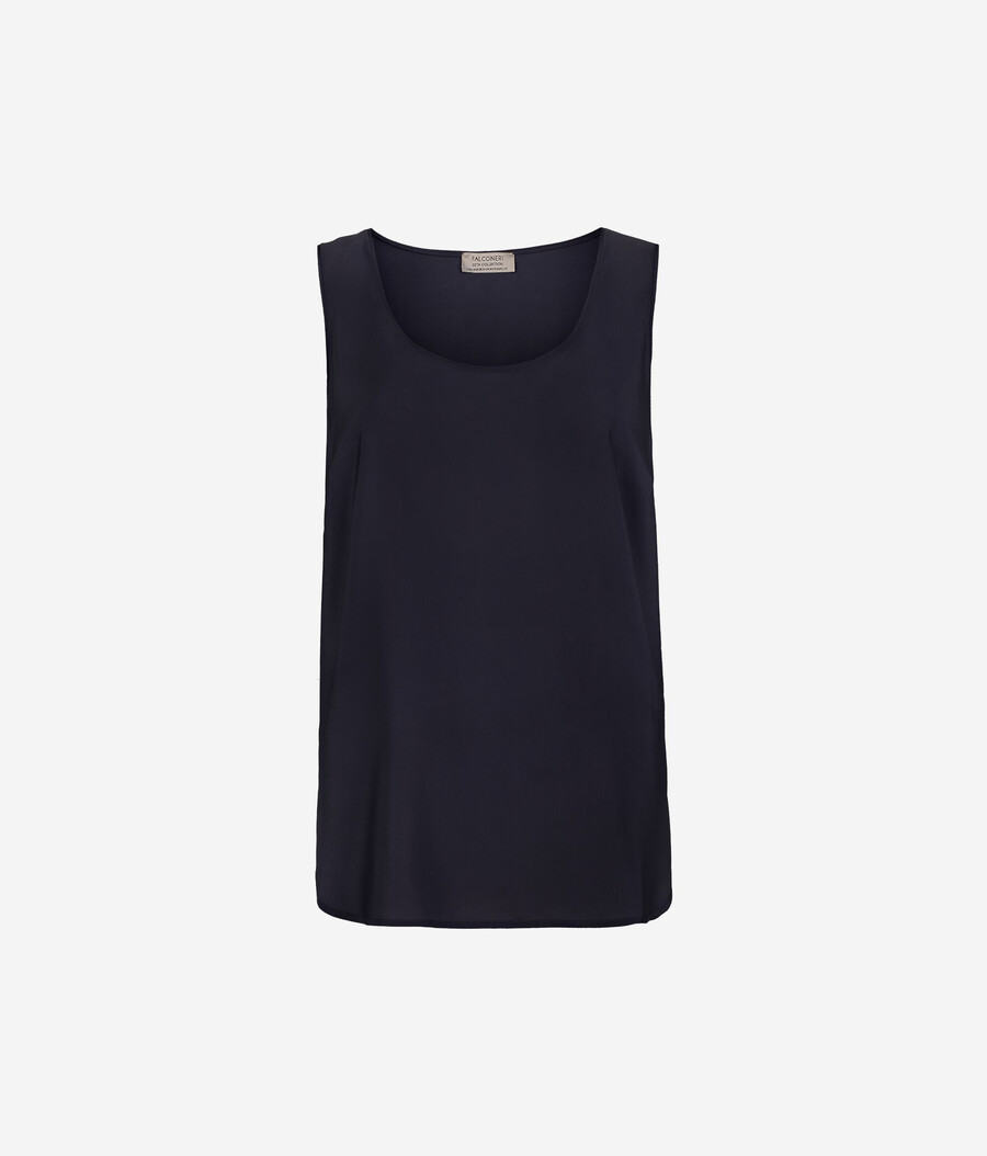 seiden-camisole mit weitem ausschnitt