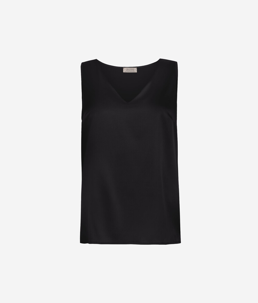 seiden-camisole mit v-ausschnitt