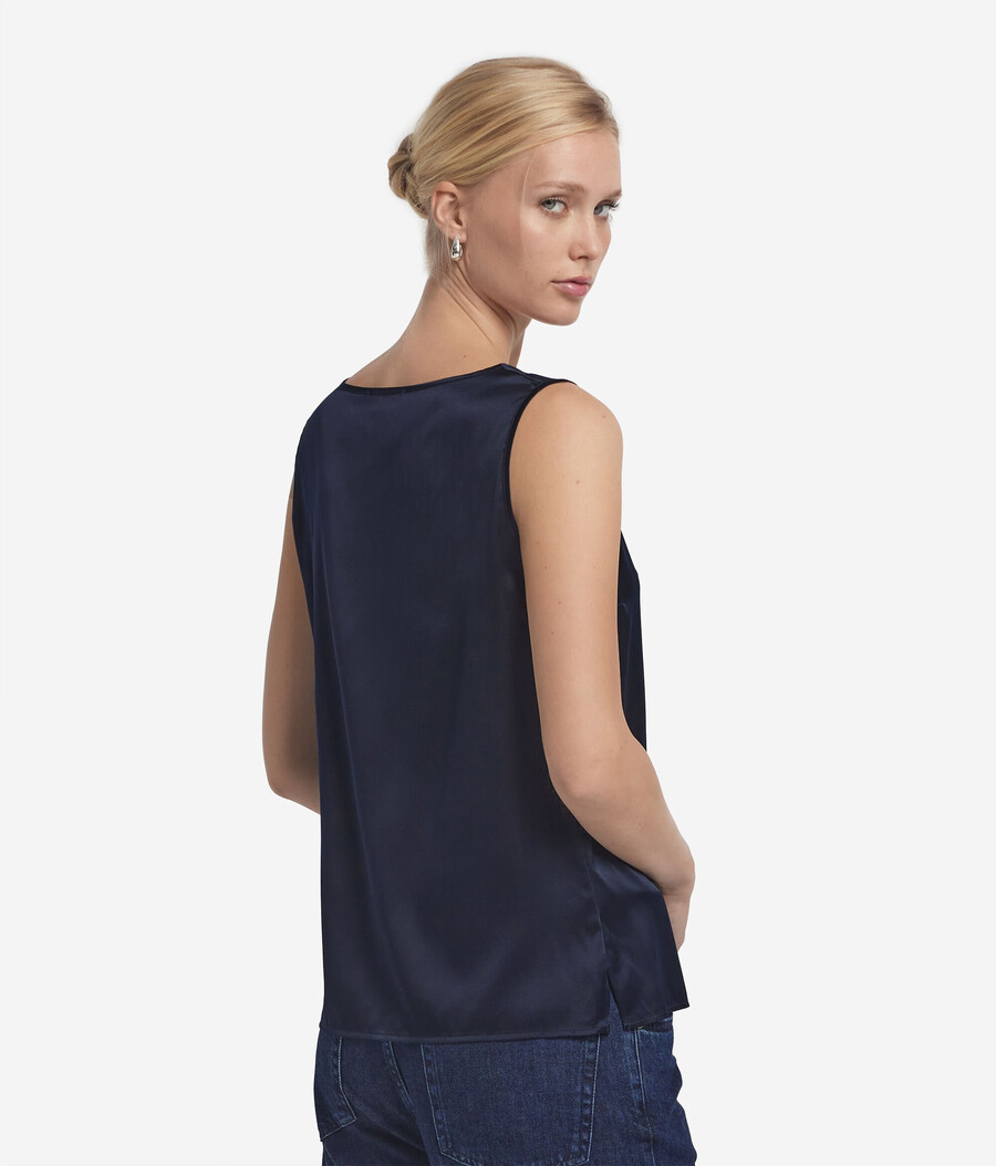 seiden-camisole mit v-ausschnitt