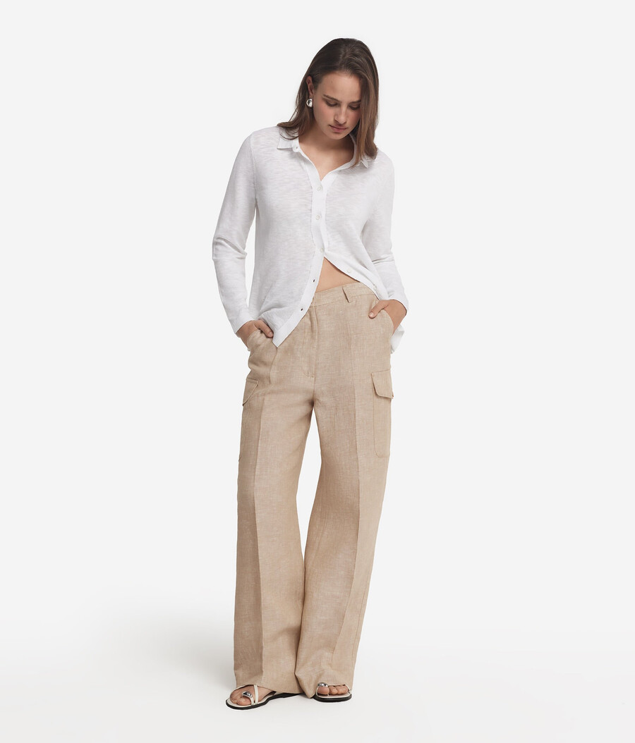 leinen-cargohose