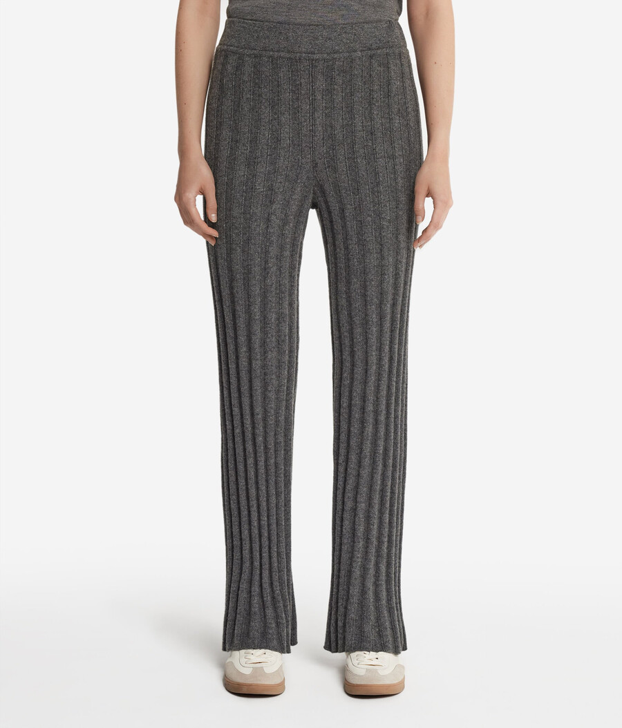 gerippte palazzo-hose aus kaschmir