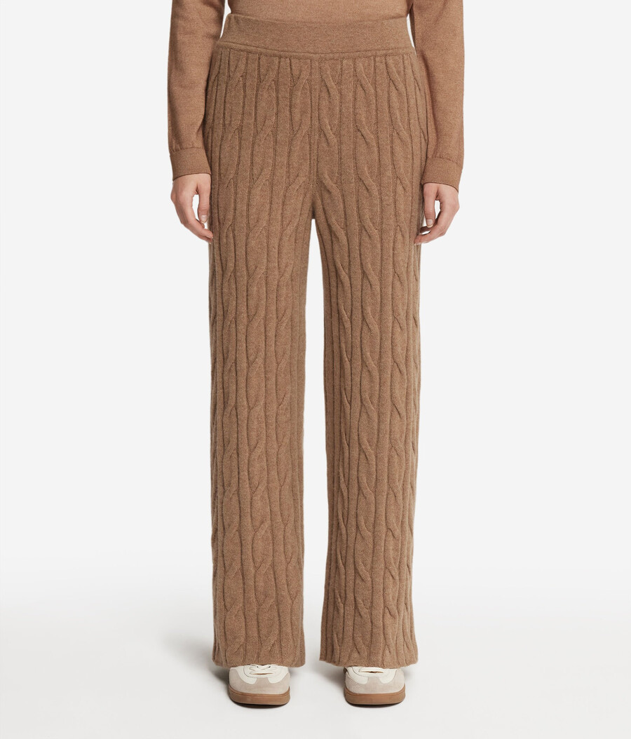 zopfstrickhose aus ultraweichem kaschmir