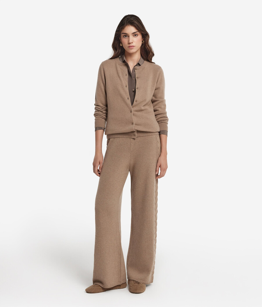 ultraweiche kaschmirhose mit zopfmuster