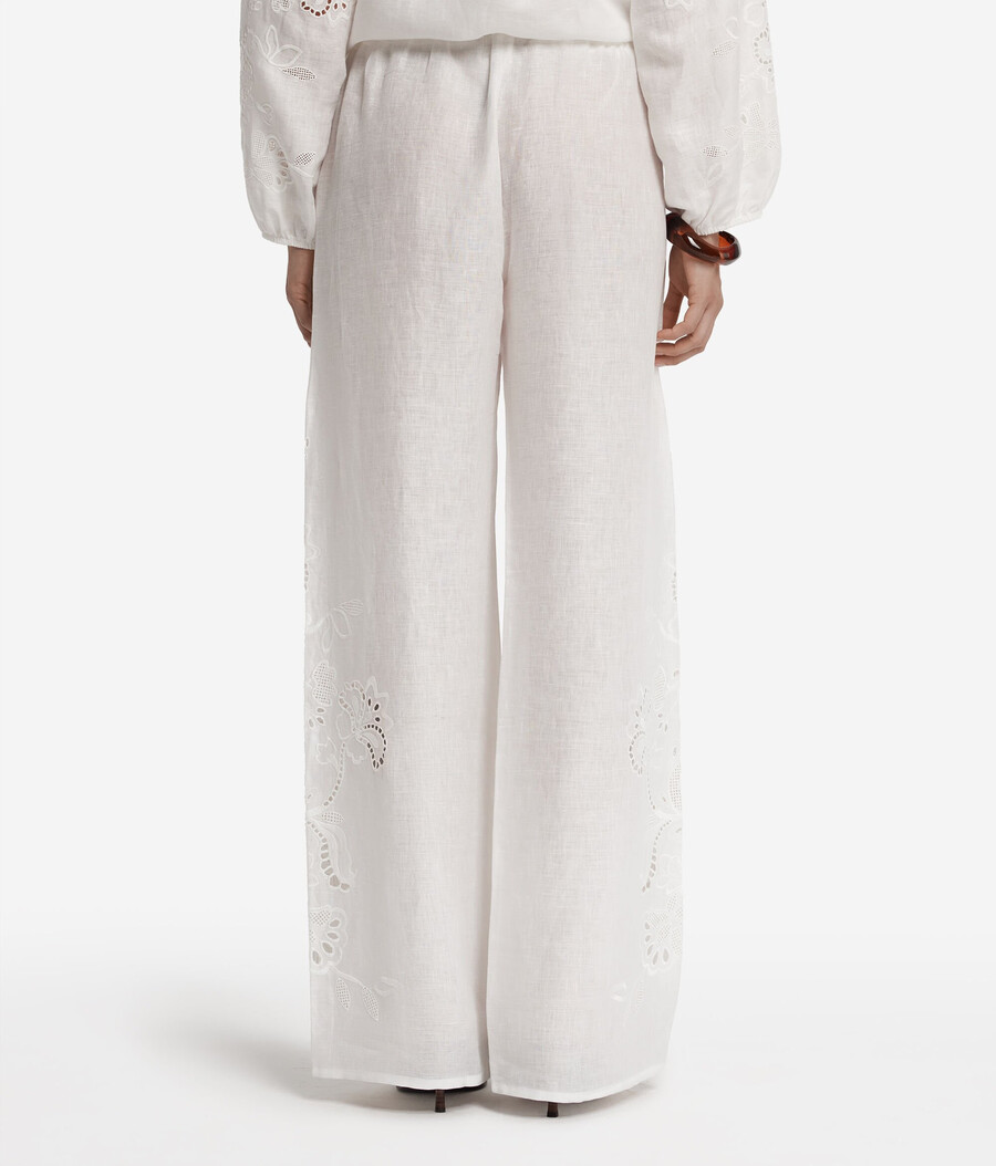 bestickte leinenhose