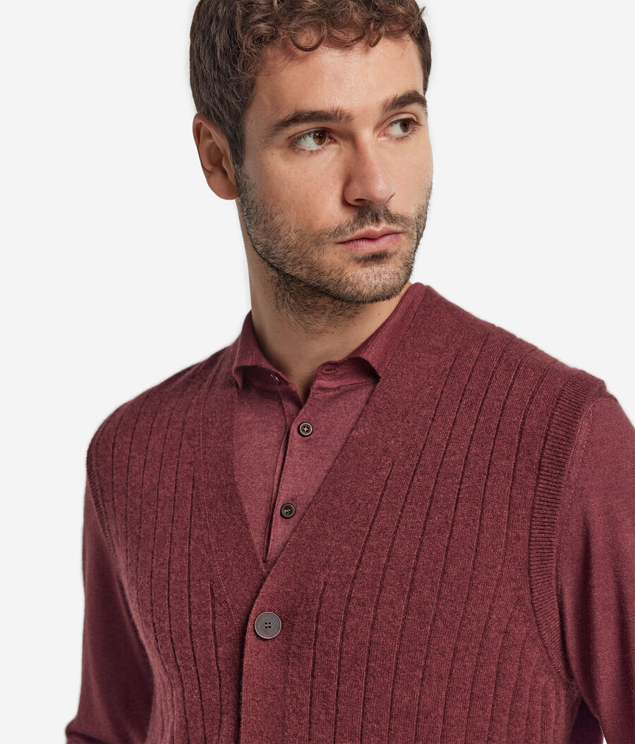 gerippte ultraweiche kaschmirweste